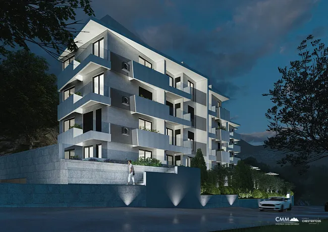 New modern building in Petrovac in a complex with a swimming pool