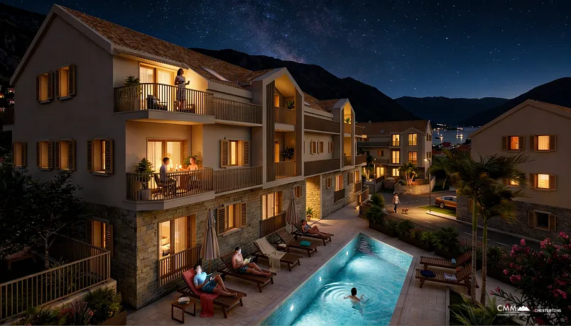 Apartments for sale in Risan in a new complex near the sea