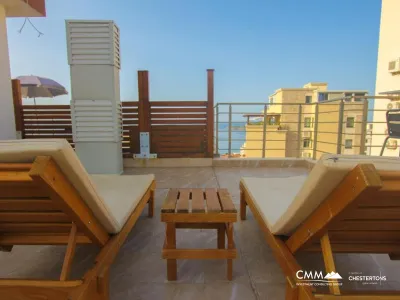 Penthouse in Becici with a panoramic sea view