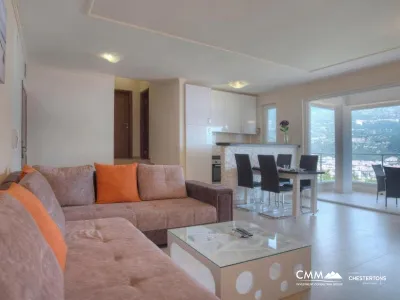 Spacious one-bedroom apartment in Budva with sea view