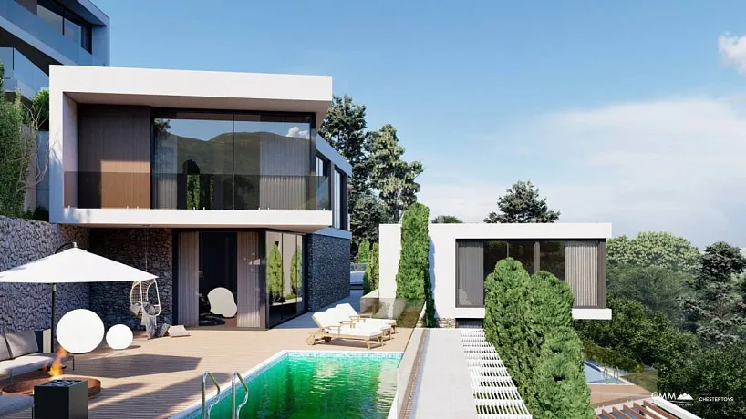 Land Plot 2,228 m² with Project for 5 Luxury Villas & Panoramic Sea View — Kavač