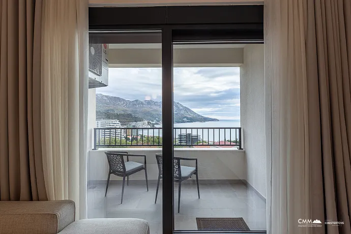 Luxury Two-Bedroom Apartment in Bečići – Panoramic Sea View of Sveti Stefan