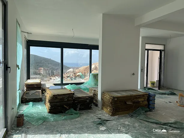 New villa with panoramic sea view in Buljarica