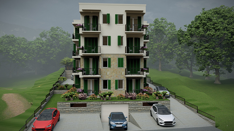 Apartment complex in Kumbor with stunning sea views