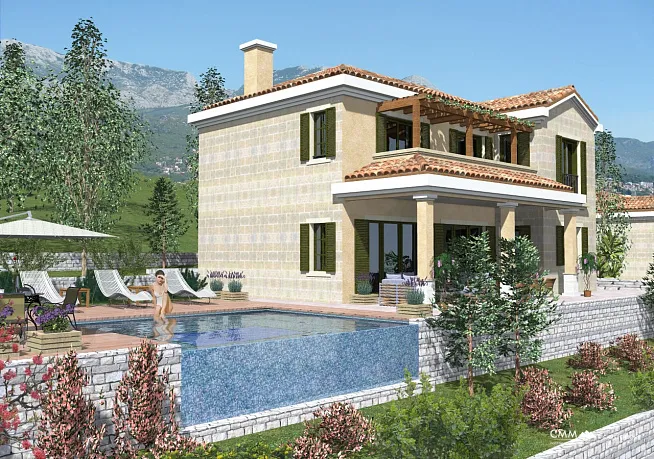 Urbanized plot of land for the construction of a villa in Trebesin, Herceg Novi