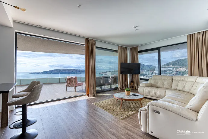 For sale: an exclusive, fully furnished luxury apartment with a spacious terrace.
