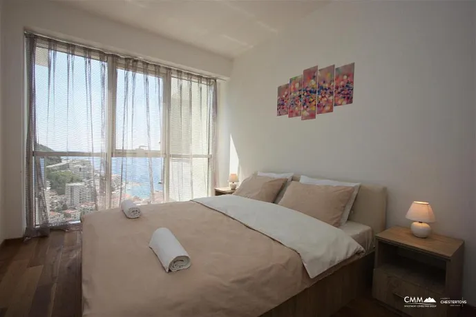 One bedroom apartment in Rafailovici with beautiful sea view