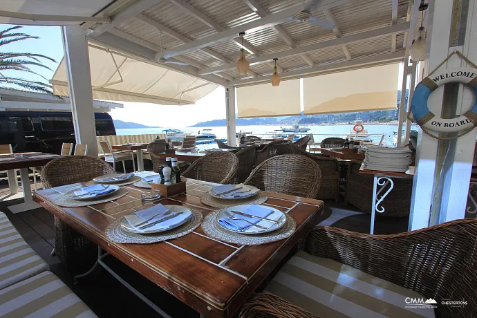 Restaurant first line to the sea in Rafailovici for sale 