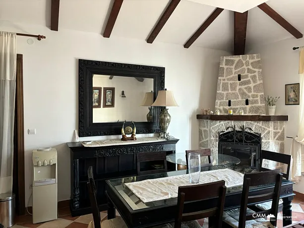 Magnificent villa with a fireplace on the first line with views of the Bay of Kotor