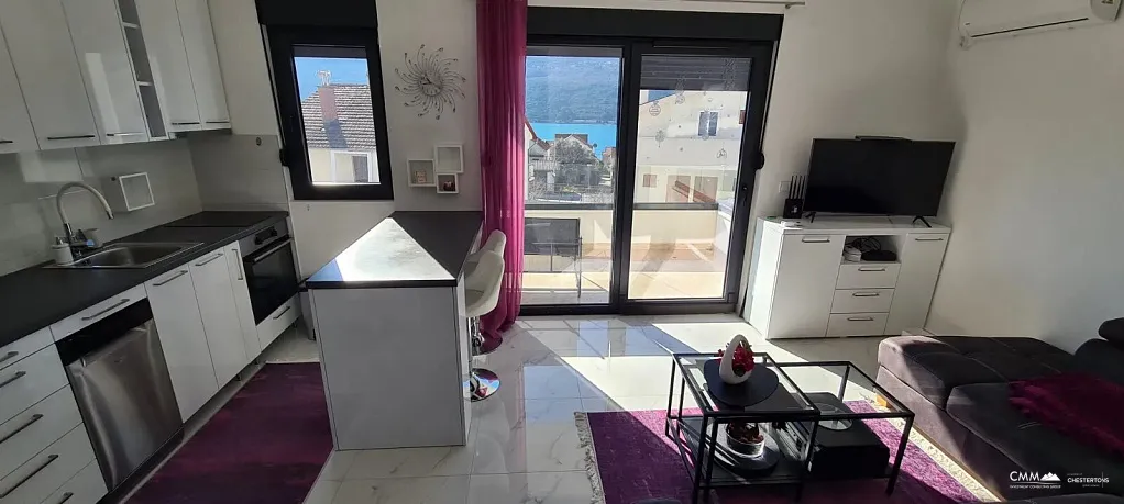 Two bedroom apartment with sea view in Djenovichi