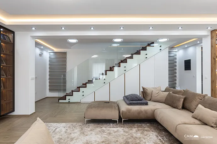 Luxurious three-storey villa with a large yard