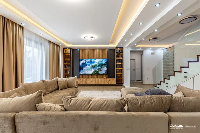 Luxurious three-storey villa with a large yard