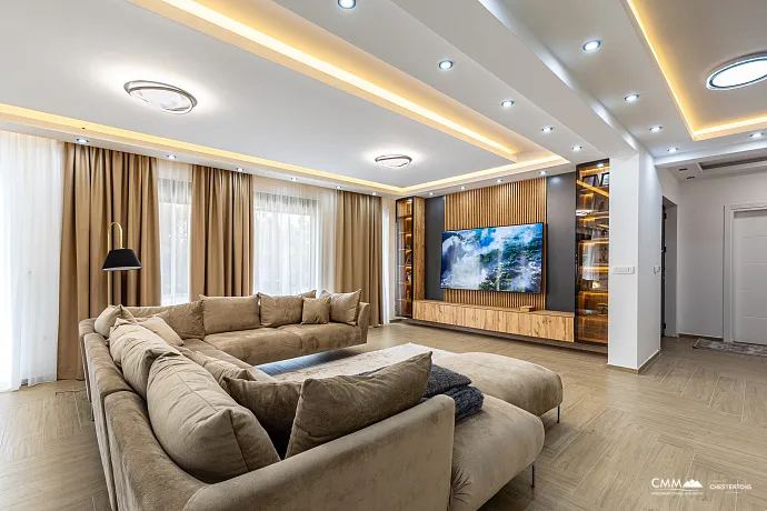 Luxurious three-storey villa with a large yard