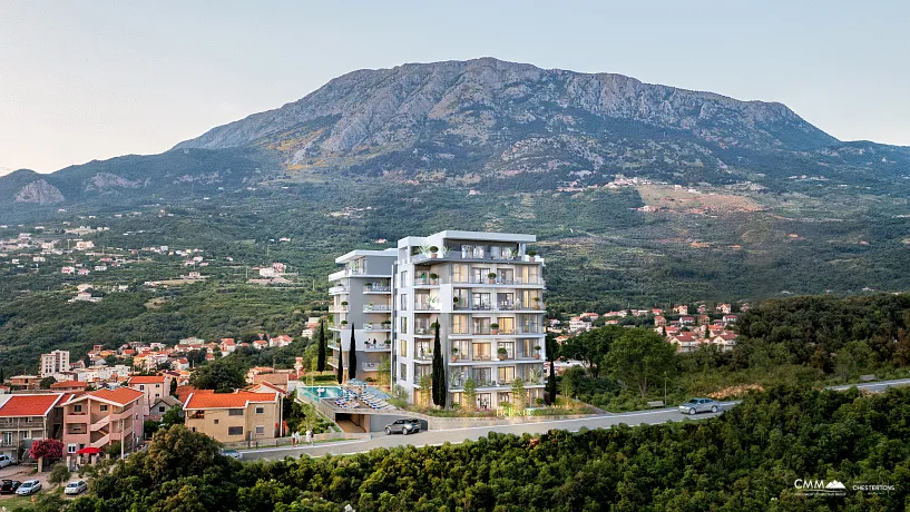 Apartments in Bar with a Pool and Breathtaking Sea View