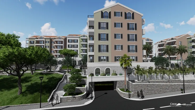 Apartments in new complex in Tivat