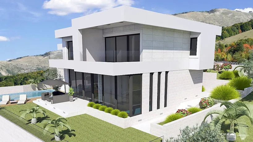 For sale villa with panoramic sea view in Blizikuce 