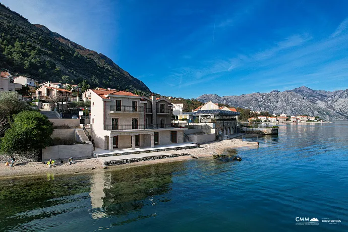 A luxurious three-story villa on the first sea line in  Kotor