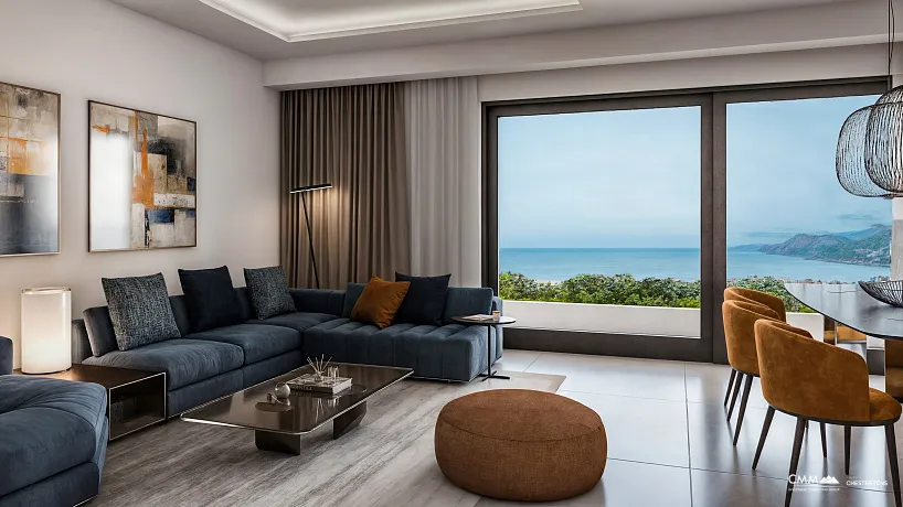 Apartments in Bar with a Pool and Breathtaking Sea View