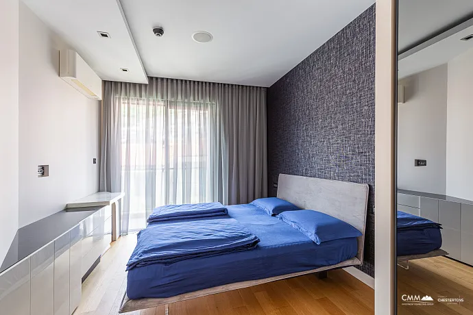 An elegant two-bedroom apartment with an exclusive design in the heart of Budva.