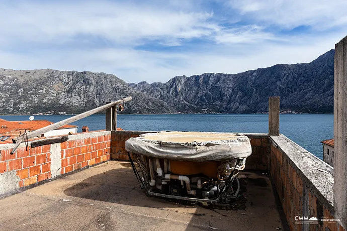 Three-storey house with a view of  the Bay of Kotor