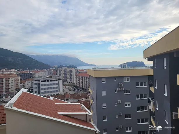 Spacious apartment in Budva with sea view