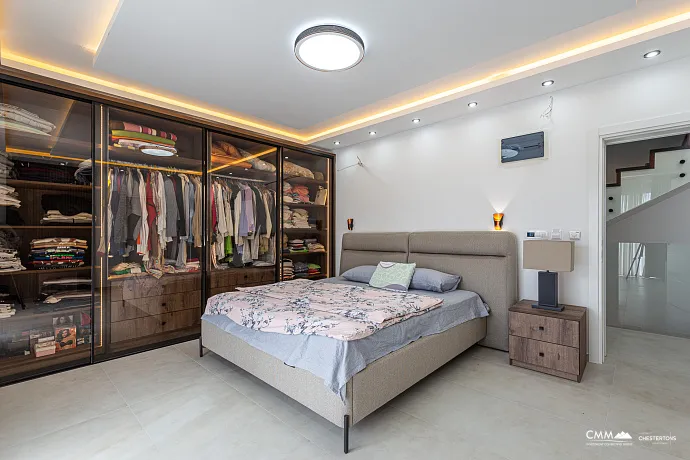 Luxurious three-storey villa with a large yard