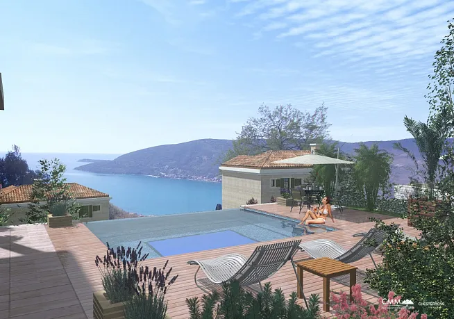 Urbanized plot of land for the construction of a villa in Trebesin, Herceg Novi