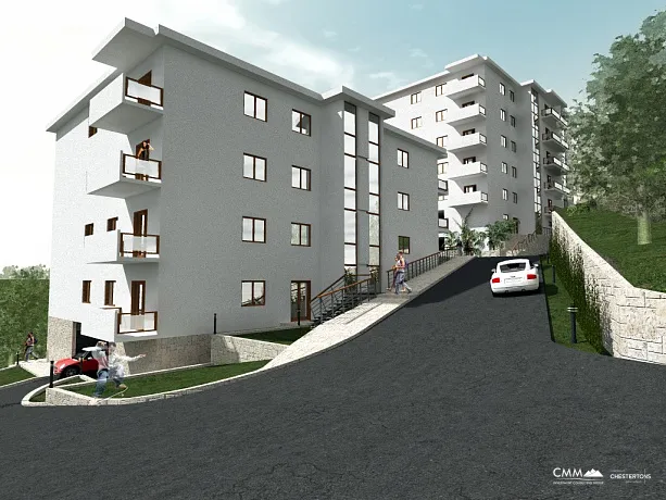 A new complex of apartments in Petrovac under construction