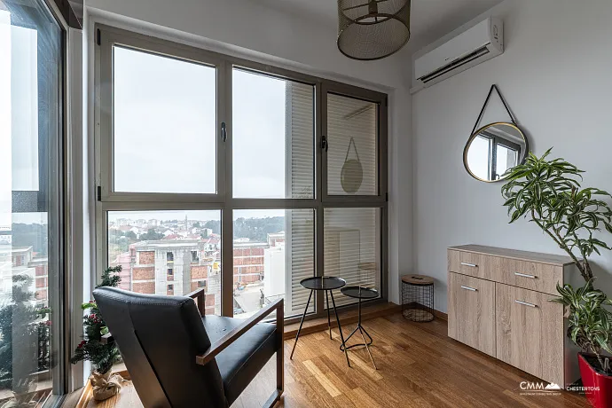 Spacious Apartment with Sea View in Tivat, Mažina Area