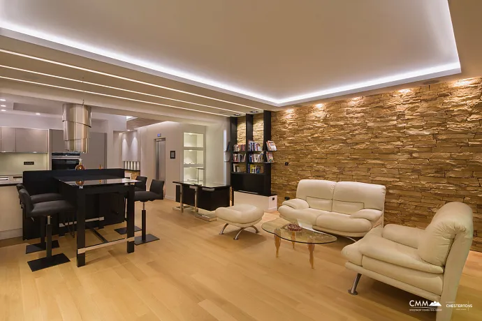 An elegant two-bedroom apartment with an exclusive design in the heart of Budva.