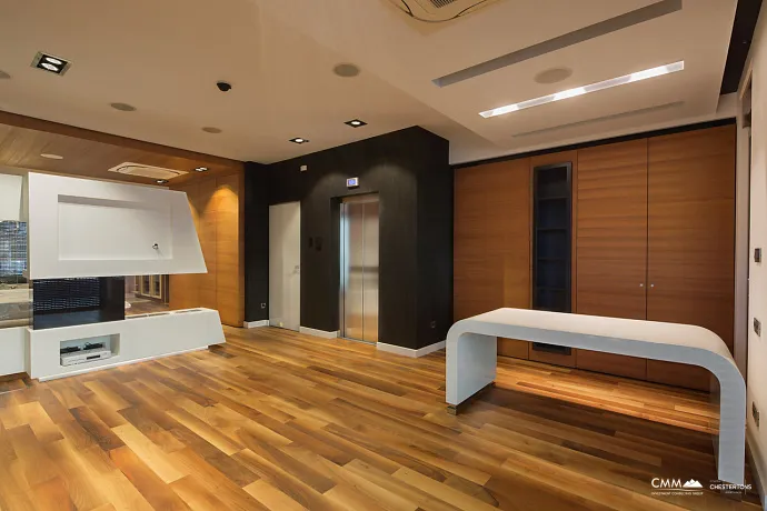 Super luxurious three-story triplex apartment with a jacuzzi and sauna