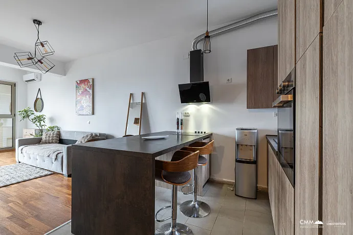 Spacious Apartment with Sea View in Tivat, Mažina Area