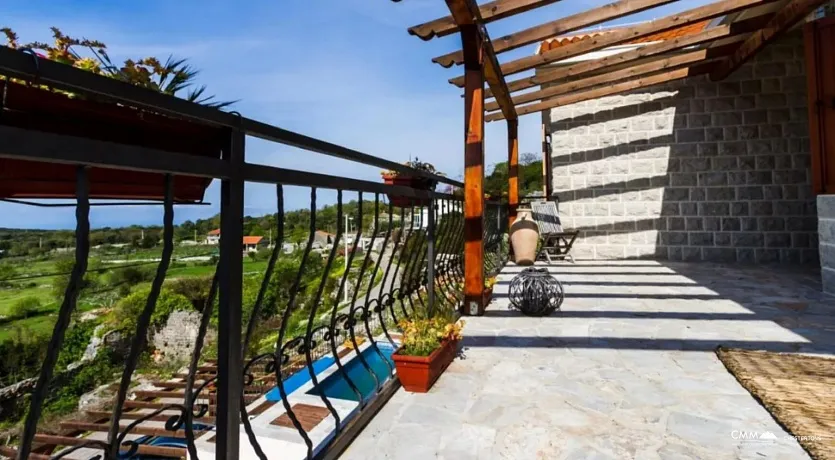 Two-story villa with a pool in an exclusive location near Budva