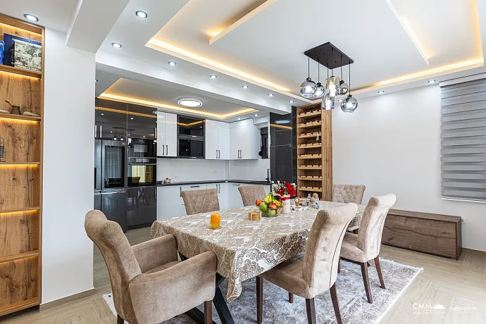 Luxurious three-storey villa with a large yard