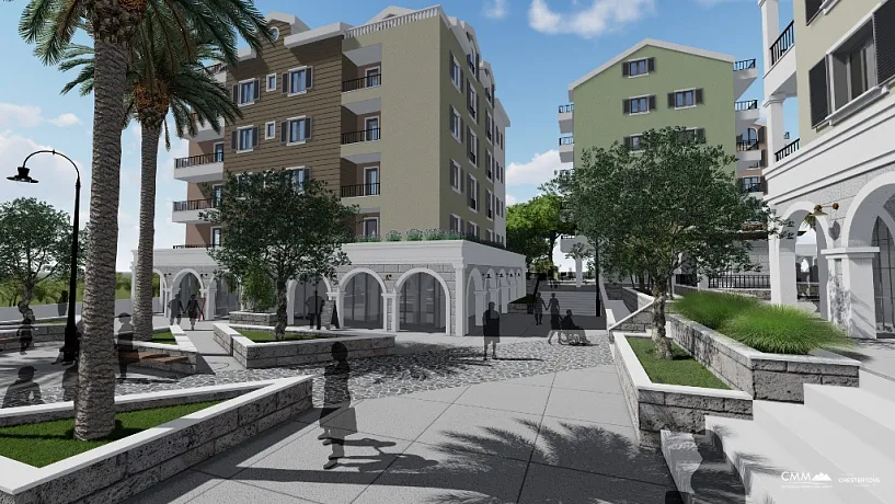 Apartments in new complex in Tivat