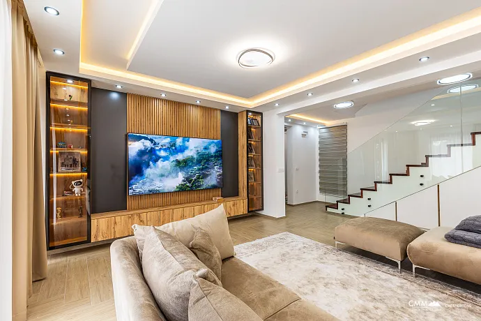 Luxurious three-storey villa with a large yard