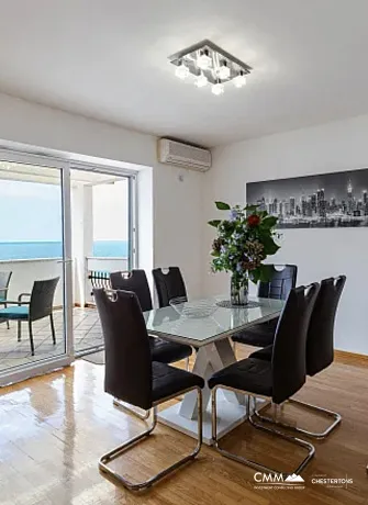 Spacious duplex apartment with sea view in Sveti Stefan