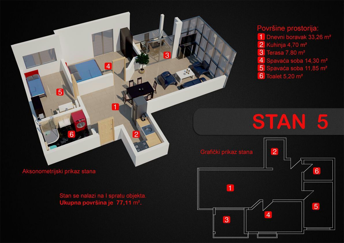 Image of Apartment - 1 Bedrooms - 1 Bathrooms for Sale in Bar-Dobre Vode-Montenegro, Image 4