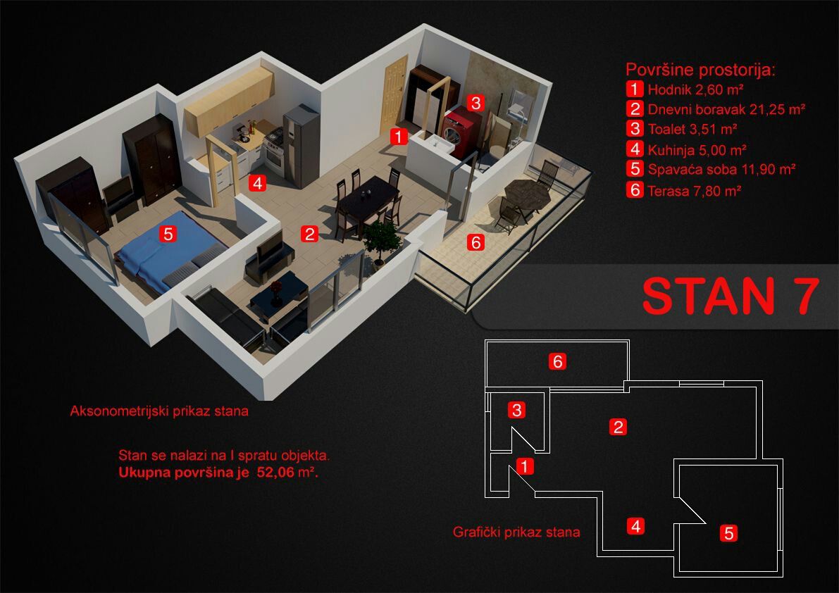 Image of Apartment - 1 Bedrooms - 1 Bathrooms for Sale in Bar-Dobre Vode-Montenegro, Image 6