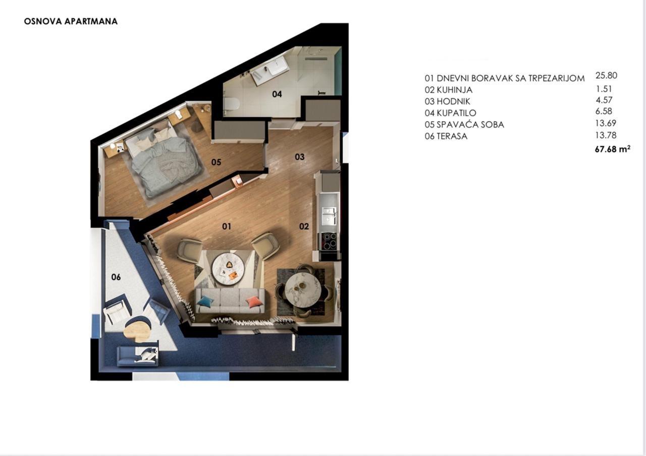 Image of Apartment - 1 Bedrooms - 1 Bathrooms for Sale in Budva-Becici-Montenegro, Image 7