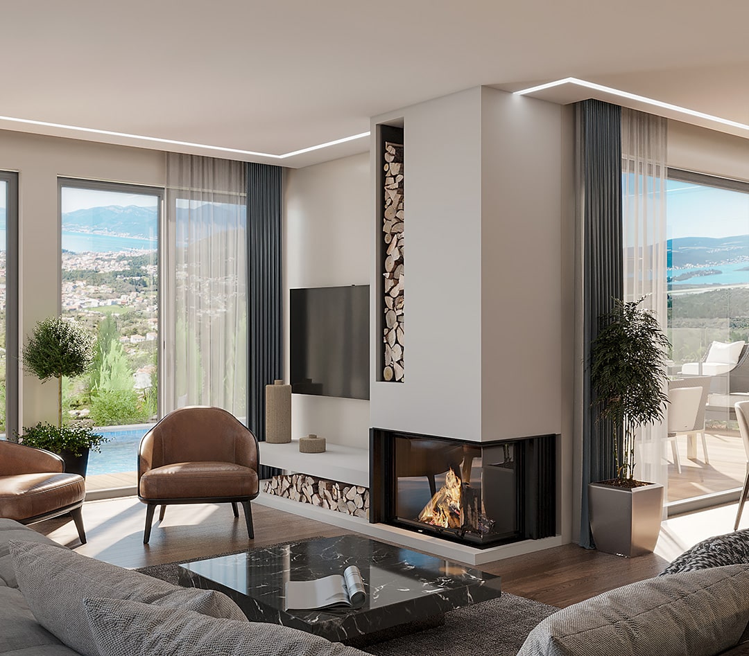 Exclusive villas with sea view  Kavac Kotor