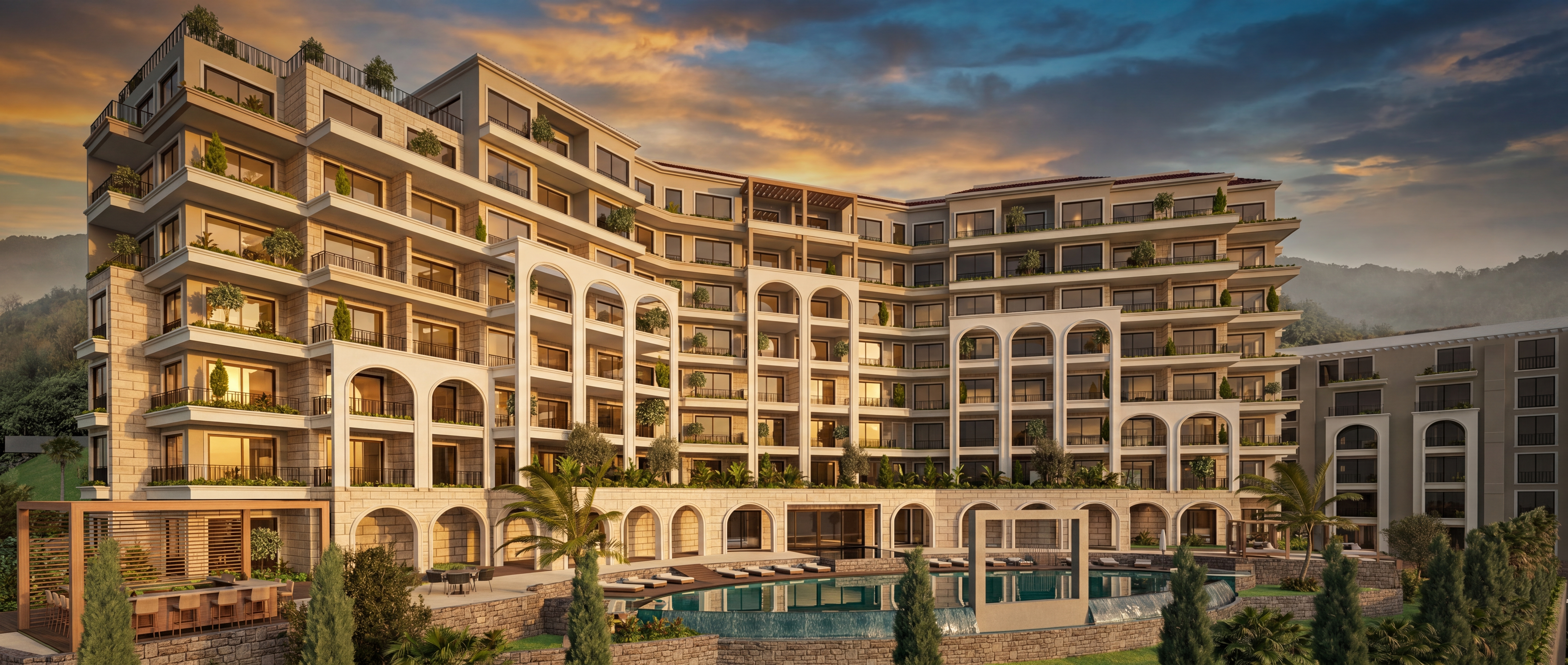  Image of Apartment in new building - 1 Bedrooms for Residential For Sale in Budva-Budva-Montenegro, Image 37