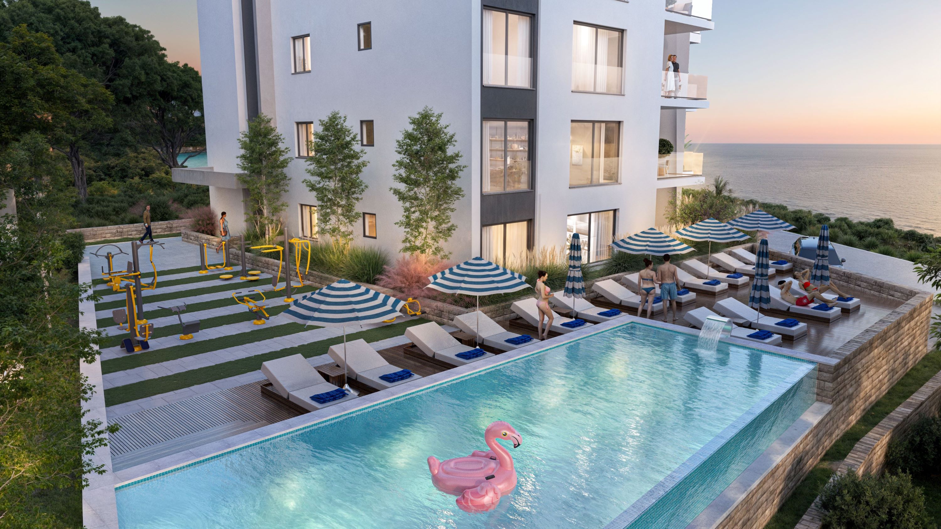 Apartments in Bar with a Pool and Breathtaking Sea View  Dobre Vode Bar