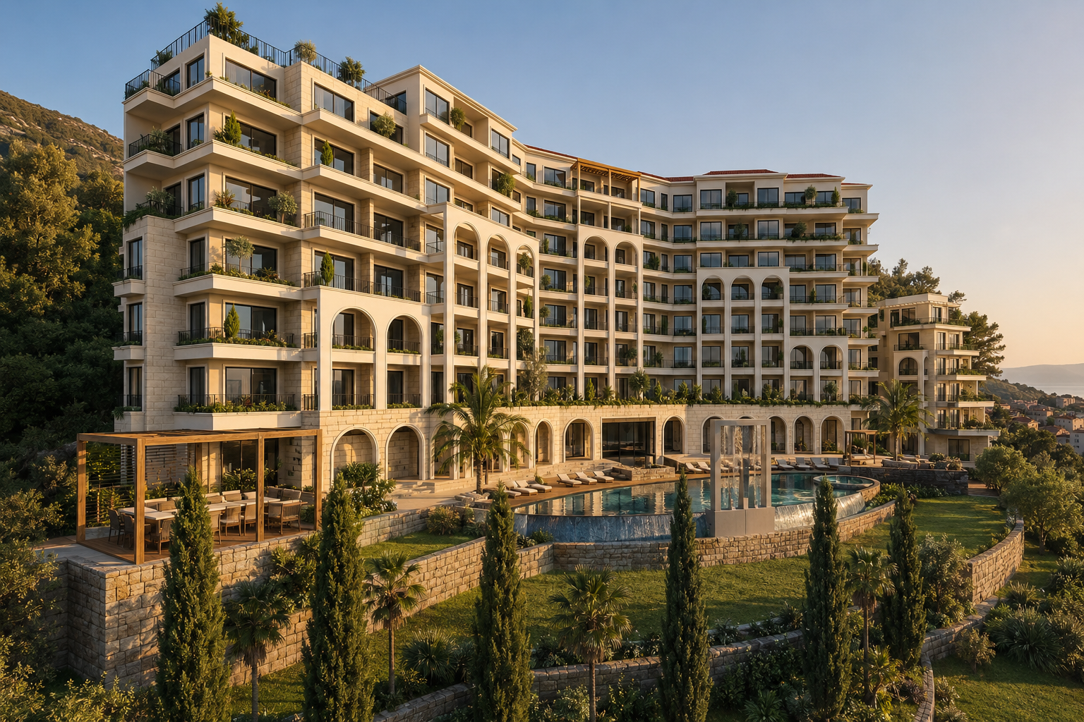  Image of Apartment in new building - 1 Bedrooms for Residential For Sale in Budva-Budva-Montenegro, Image 22