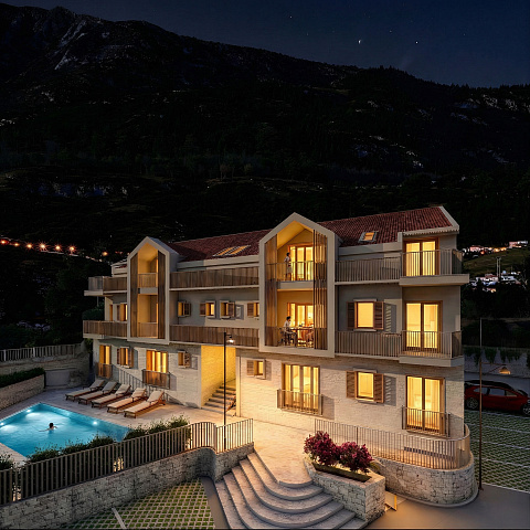 Apartments for sale in Risan in a new complex near the sea