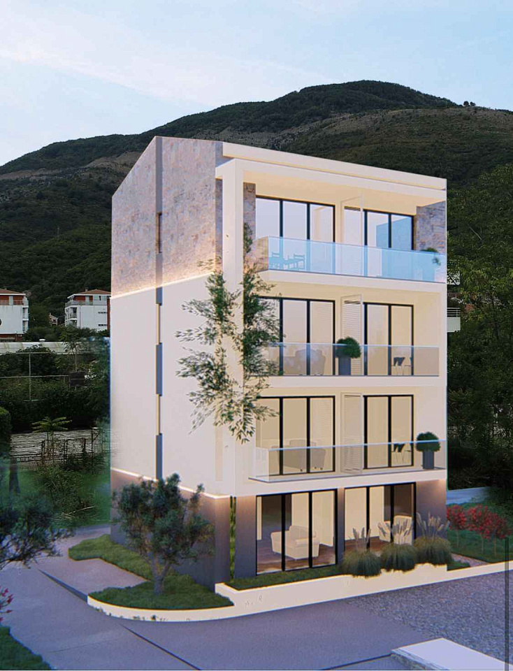 Apartments in a new building near the sea in Bijela