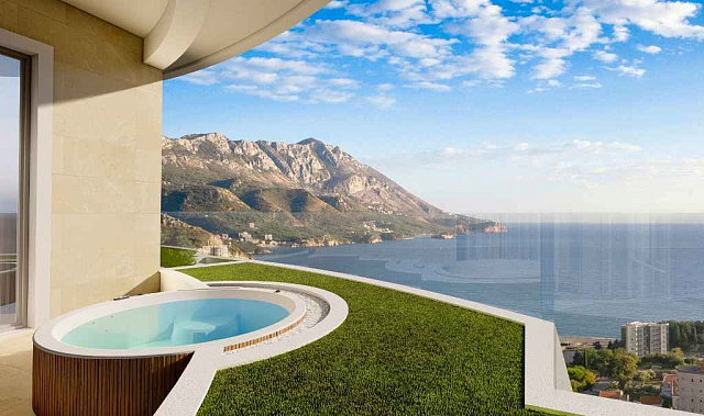 Apartments in new complex with pool and spa in Becici — photo 9
