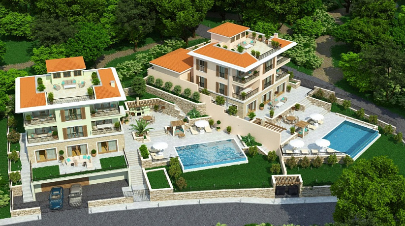 Two villas with swimming pools in Blizikuce