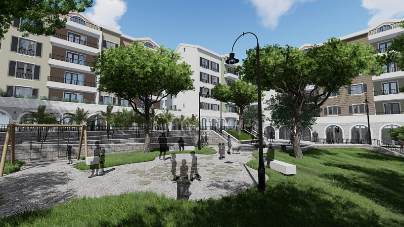 Apartments in new complex in Tivat