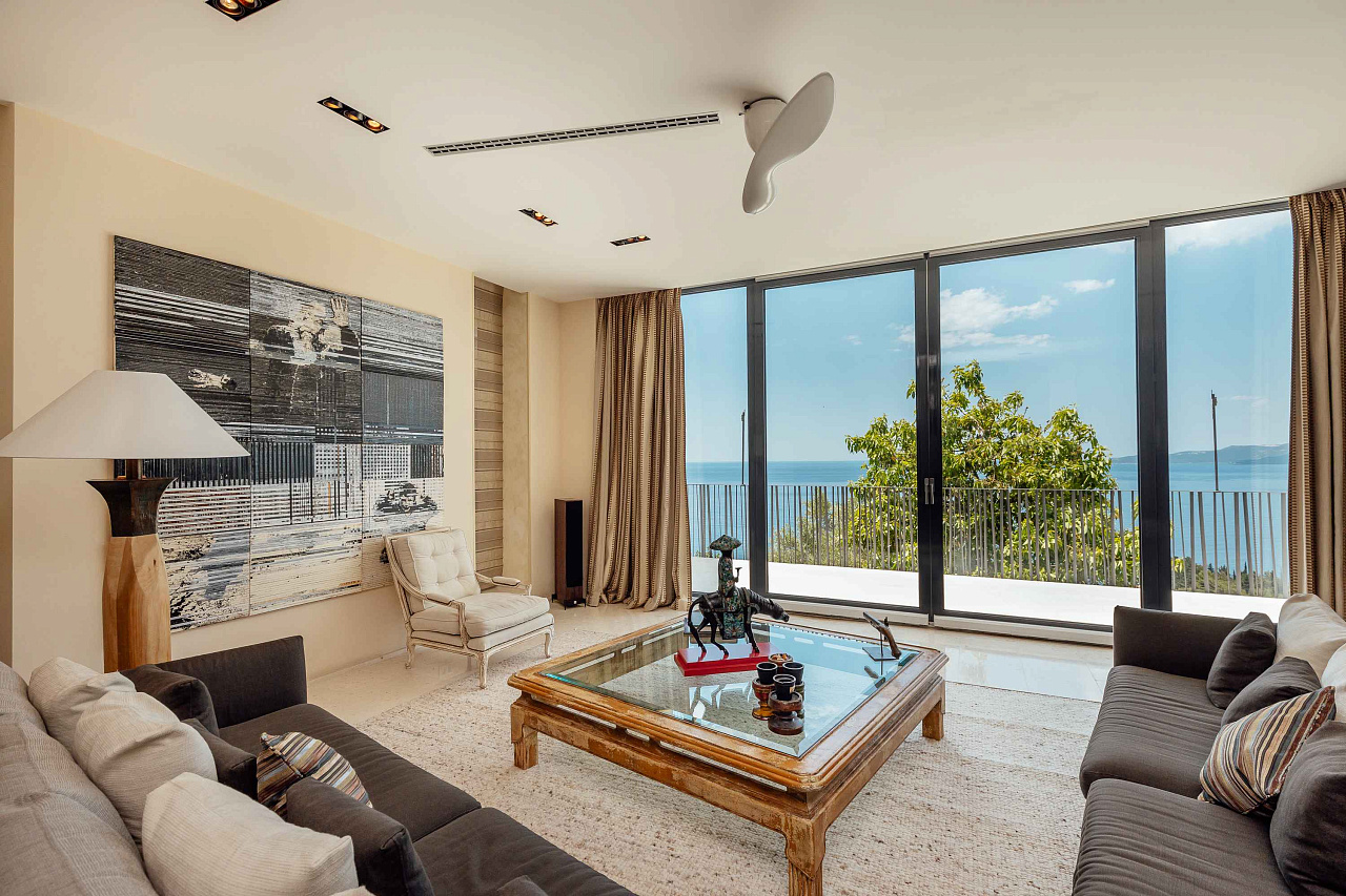 Elegant Stone Mansion with Sea View near Sveti Stefan